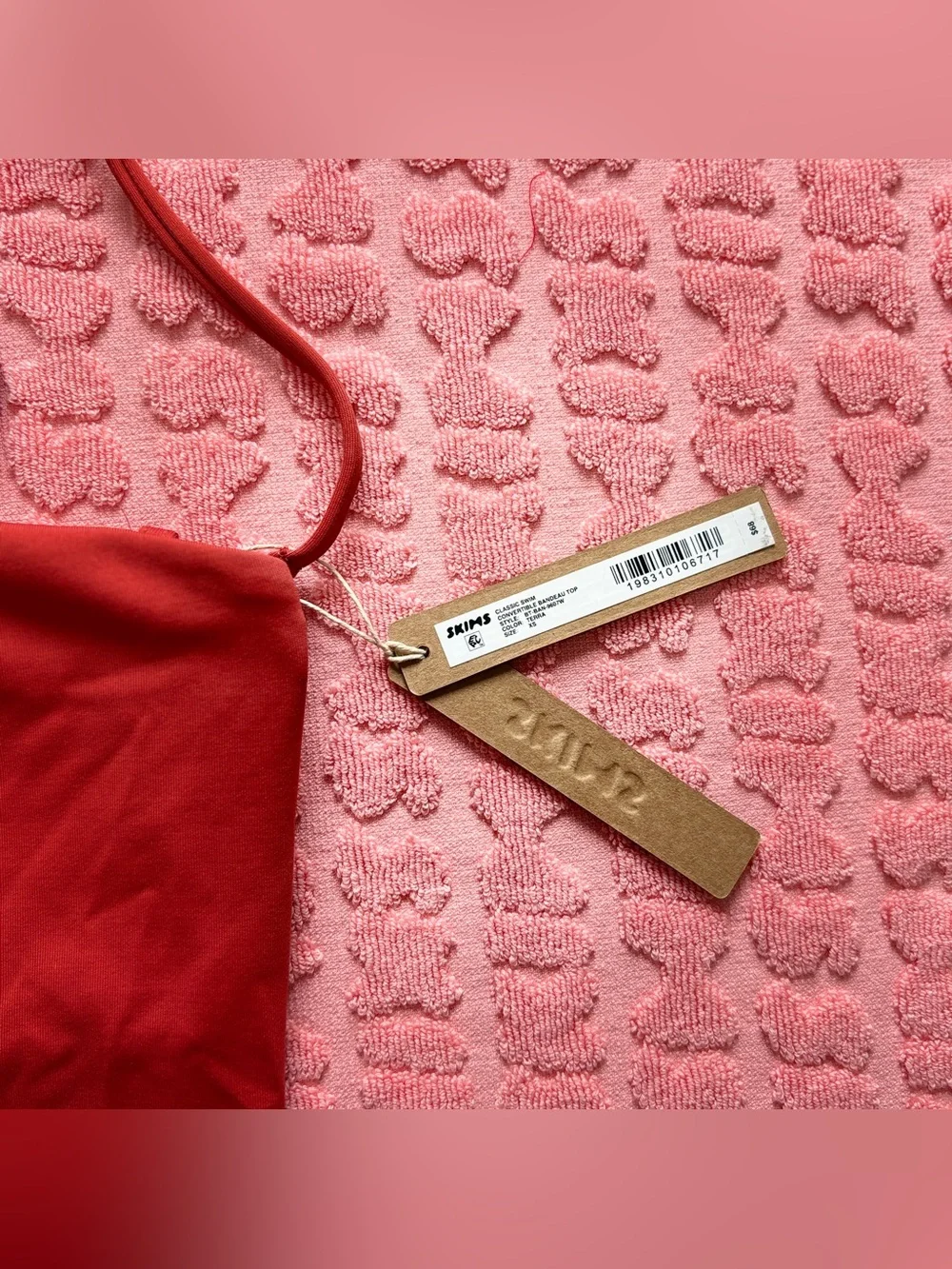 ❤️ SKIMS Classic Swim Convertible Bandeau Top | Terra | XS | NWT🏷️